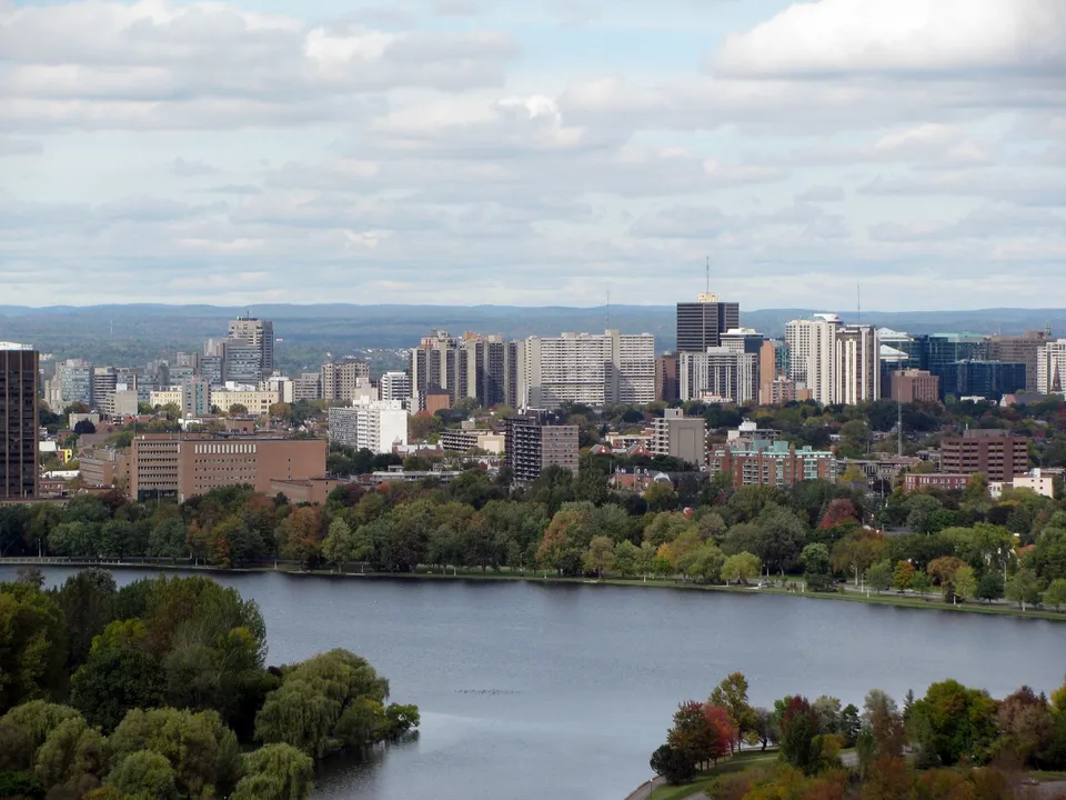 Riverfront skyline in Ottawa–Gatineau, photographed in 2009